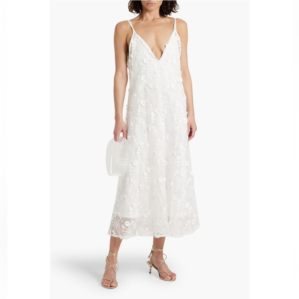 Agua by Agua Bendita Ivory Floral Embroidered Slip Dress - Picture 8 of 8